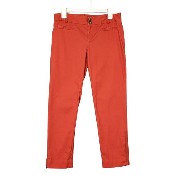 CARTONNIER Anthropologie Orange Charlie Ankle Zip Pants SIZE 8 - Picture 3 of 13